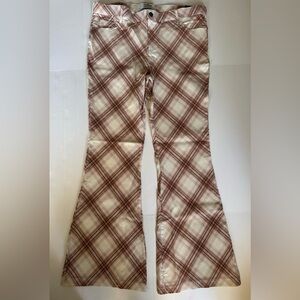 Plaid Flared Women's Pants
